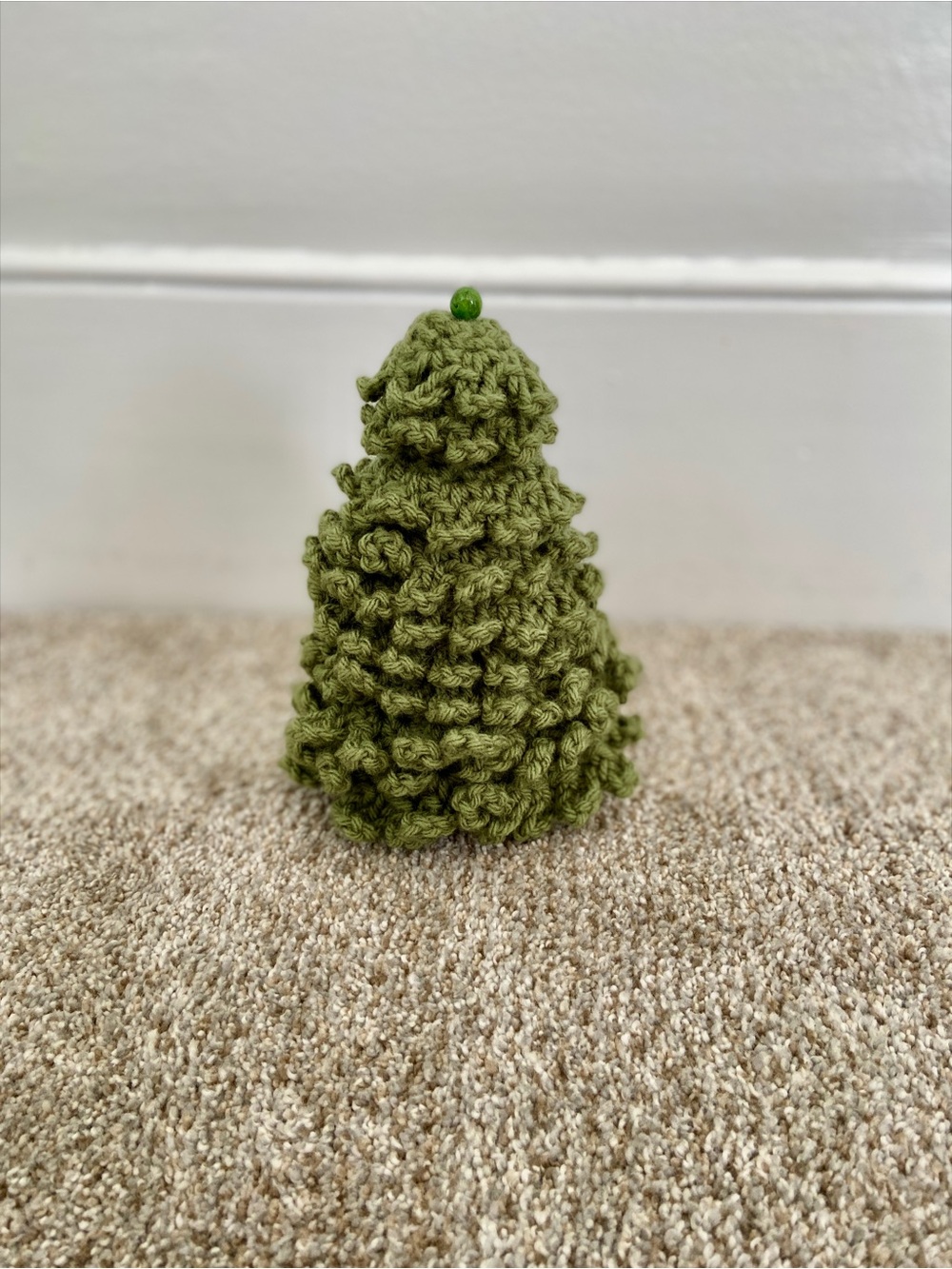Handmade Crochet Christmas Tree Light Green Holiday Decorations - Picture 2 of 9